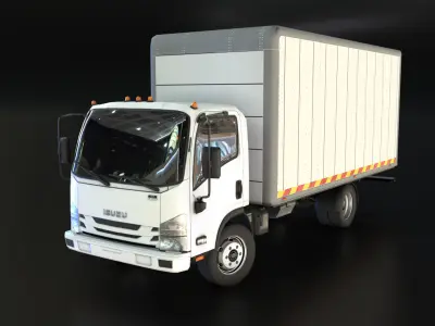 ISUZU NPR 2018 Low-poly 3D model