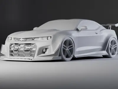 High-Poly Chevrolet Camaro ZL1 3D model