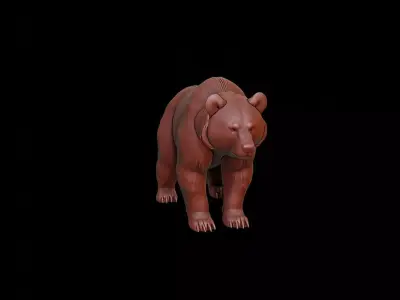 Bear Animal Sculpture 3D print model