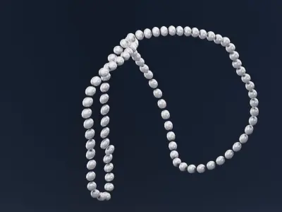 Pearls Necklace  Low-poly 3D model