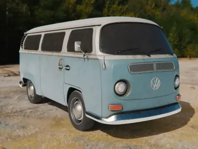 Volkswagen Kombi 1973 3D model