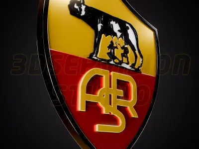 AS Roma logo - Cinematic - 3D print 3D model