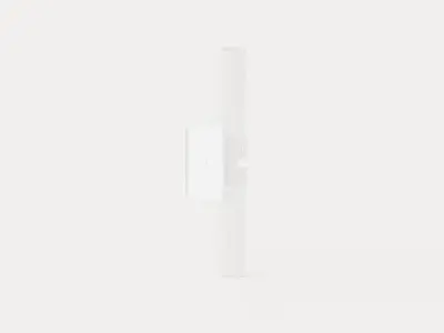 Harper Wall Lamp - Silver Low-poly 3D model