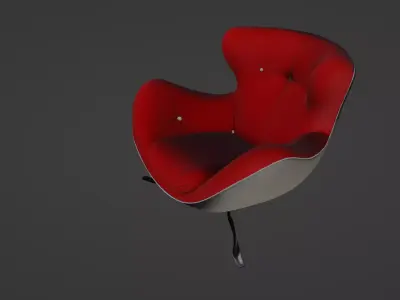 Modern Designer Lounge Chair 3D model
