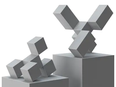 Abstract sculpture by Stephan Siebers 3D model