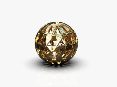10 Spherical charm beads 3D print model