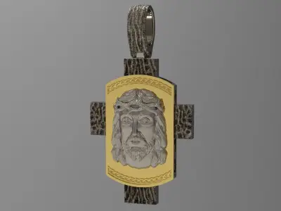 Pendant 3D print model JESUS 3D print model