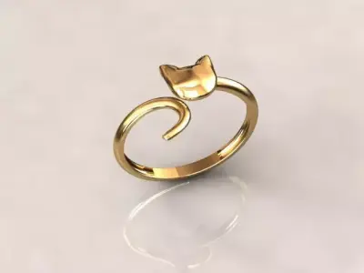 cat ring 2 3D print model