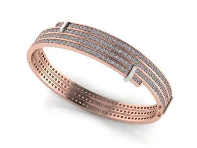 Luxury Diamonds Bracelet 3D print model