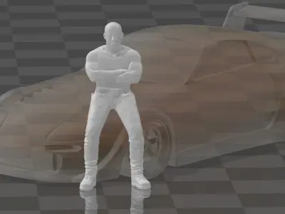toretto fast furious sitting Vin diesel  3D print model