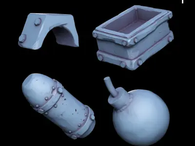 Kitbash Vol03 Ork 40 Unique pieces 3D print model