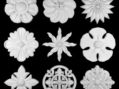 Ornament Element Pack 13 3D model