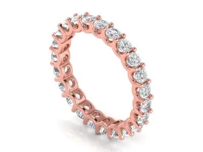 U Shaped Eternity Ring 2 point 6 mm stone size swiss 12 and EU52 3D print model