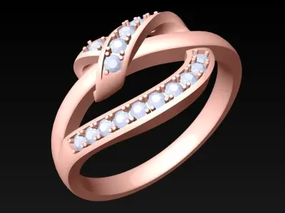 Diamond Ring - Womens Rings - N115249 3D print model