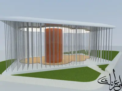 Cloud Pavilion on Shanghai Waterfront 3D model