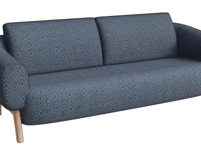 Blue Rhombus Constantine 3S Sofa 3D model