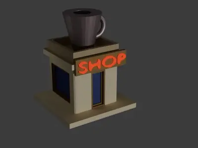 low poli house Free 3D model