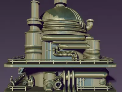 STEAM PUNK BOILER BOX 3D print model