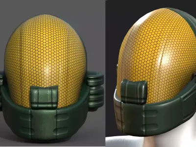 Helmet plastic mask protection pollution ball shaped Low-poly  Low-poly 3D model 3