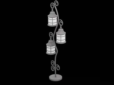 Street Lamp Furniture Low-poly 3D model