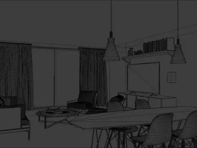 Modern Living Room Free 3D model