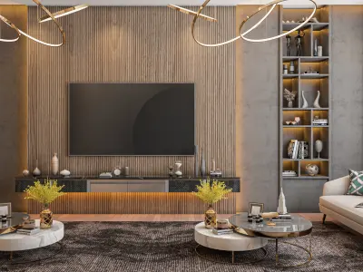 Luxury Living room 3D model 3D model