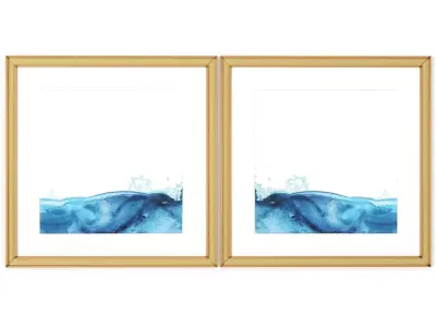 Art Frams 104- Teal Marble 2 3D model