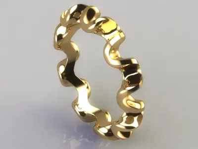 wavy band  3D print model