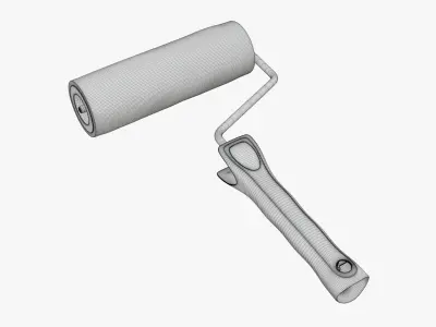 Paint roller 01 3D model