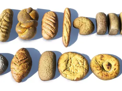 UE Bread Set 01 3D model