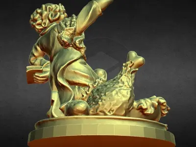 wine bottle holder waiter 3D print model