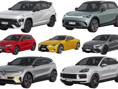 HQ cars collection 36 3D Model Pack