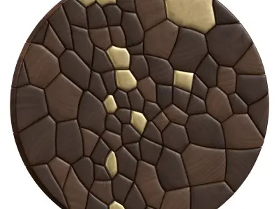 Round Wall Mosaic Panno 3D model