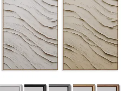 Abstract Painting Frame set 3D model 232