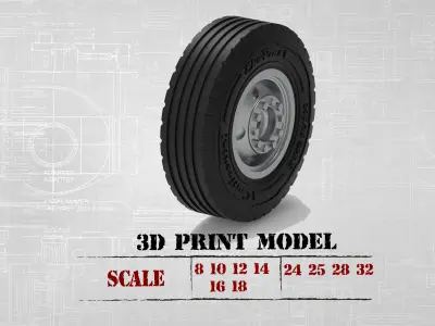 DIY RC Car Trucks Tires Rims and Mold rims 3D print model
