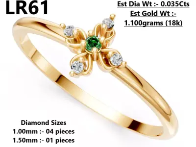 Lightweight Diamond Ring 3D print model get