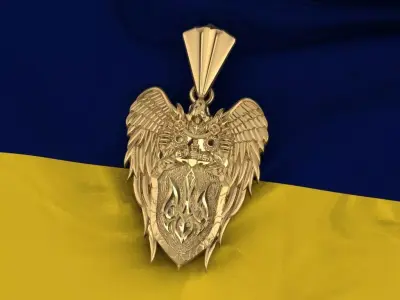 trident angel 3D print model