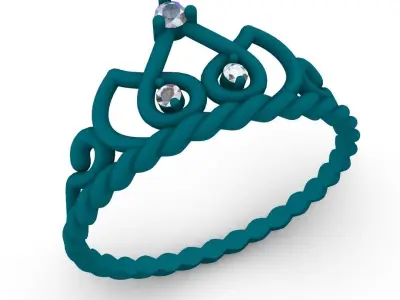 crown ring 3D print model