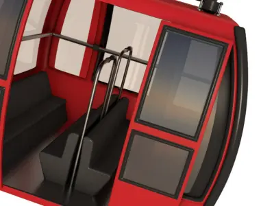 Ski Lift Gondola 3D model