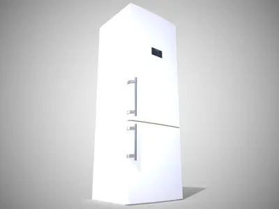Modern Refrigerator White - Updated for 2021 Low-poly 3D model