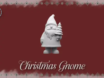 Christmas Gnome Miniature STL Festive Holiday Decor Free 3D print model