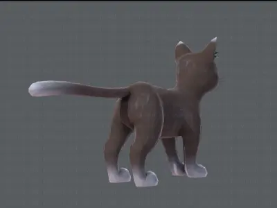Cat Cartoon V03 Low-poly 3D model
