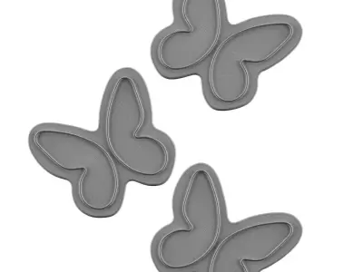 Butterfly Neon Sign 3D model