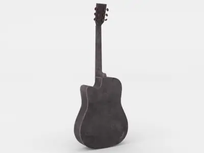 Chestnut Guitar 3D model