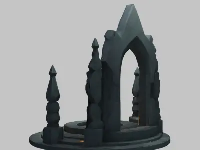 Mystical Archway Low-poly 3D model