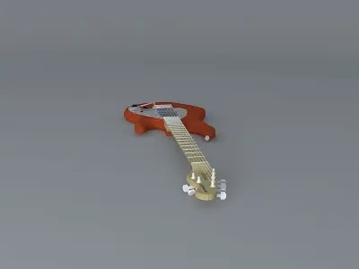Ernie Ball MusicMan Silhouette guitar  Free 3D model