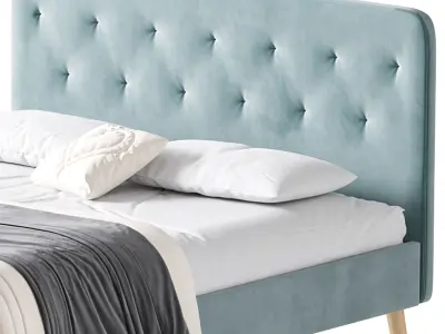 Emmerson Upholstered Low Rise Bed Frame 3D model