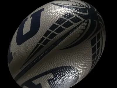 rugby ball 2 Low-poly 3D model