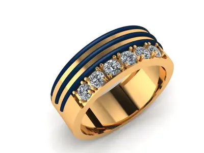 ROUND BRILLIANT DIAMOND RING 3D MODEL 3D print model