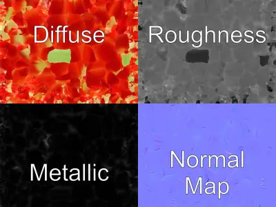 Tulipa Red Flower Vibrant Petals model pack Low-poly 3D model